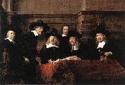 REMBRANDT Harmenszoon van Rijn Sampling Officials of the Drapers' Guild oil